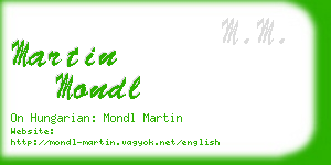 martin mondl business card